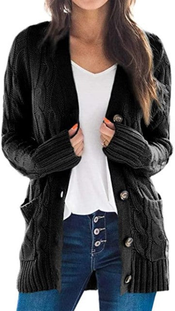 cable knit cardigan sweater