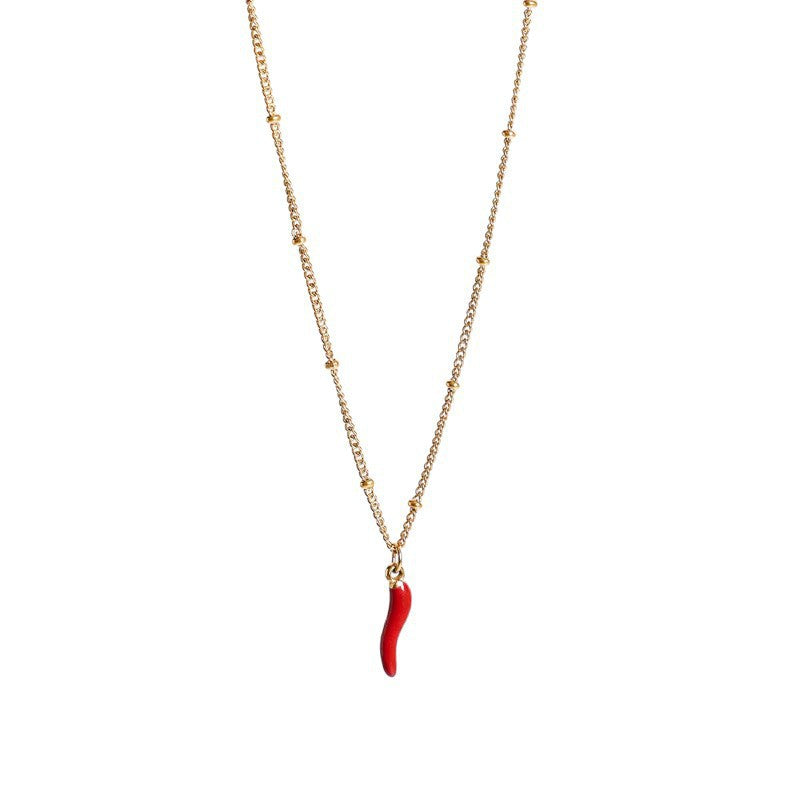 Colorful little chili pepper pendant