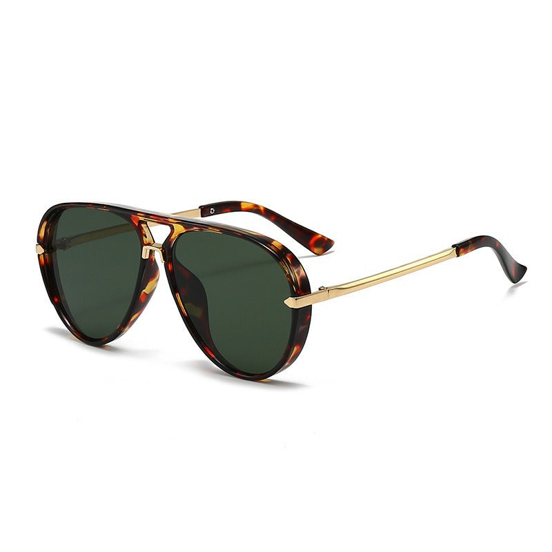 vivid color translucent large frame aviator sunglasses