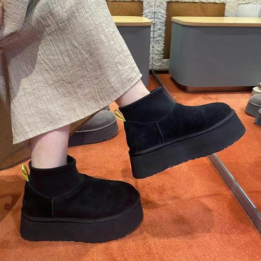 platform suede boot