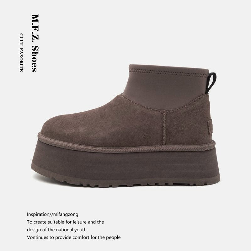 platform suede boot
