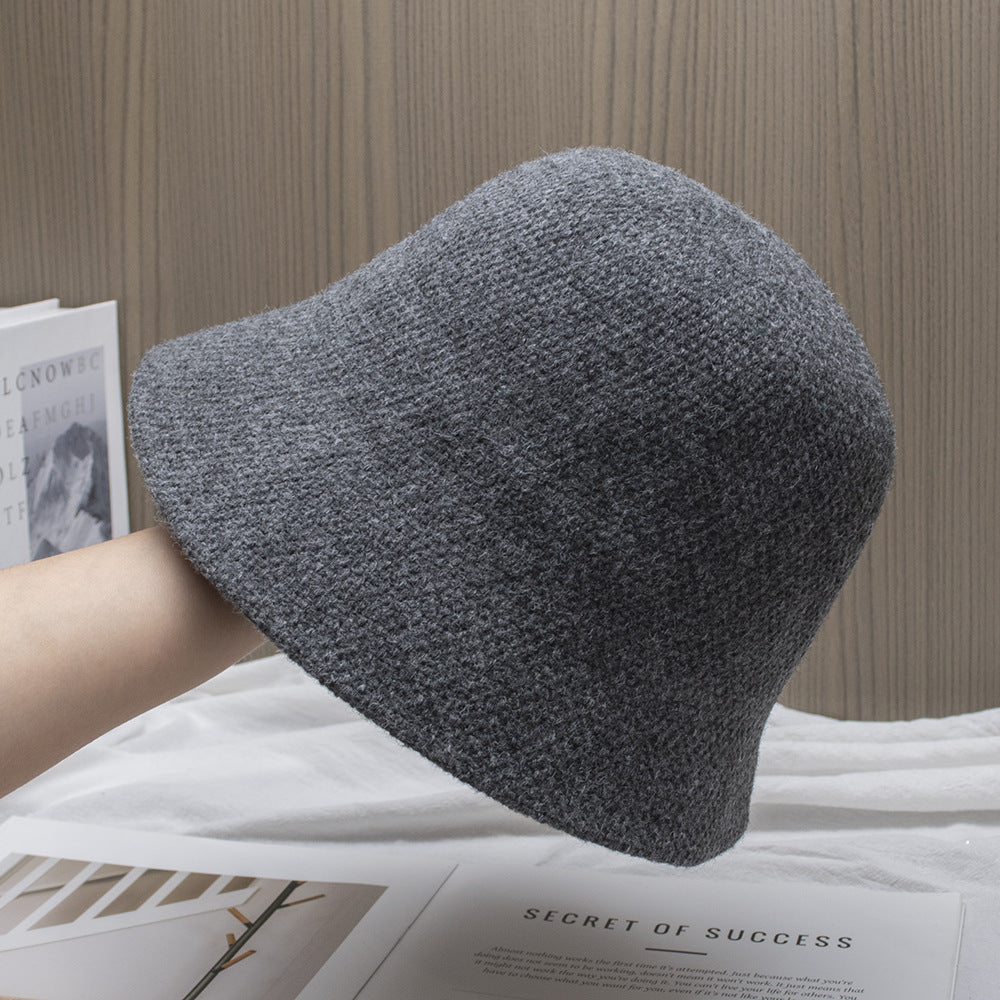 wool knitted bucket hat
