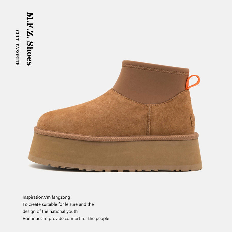 platform suede boot