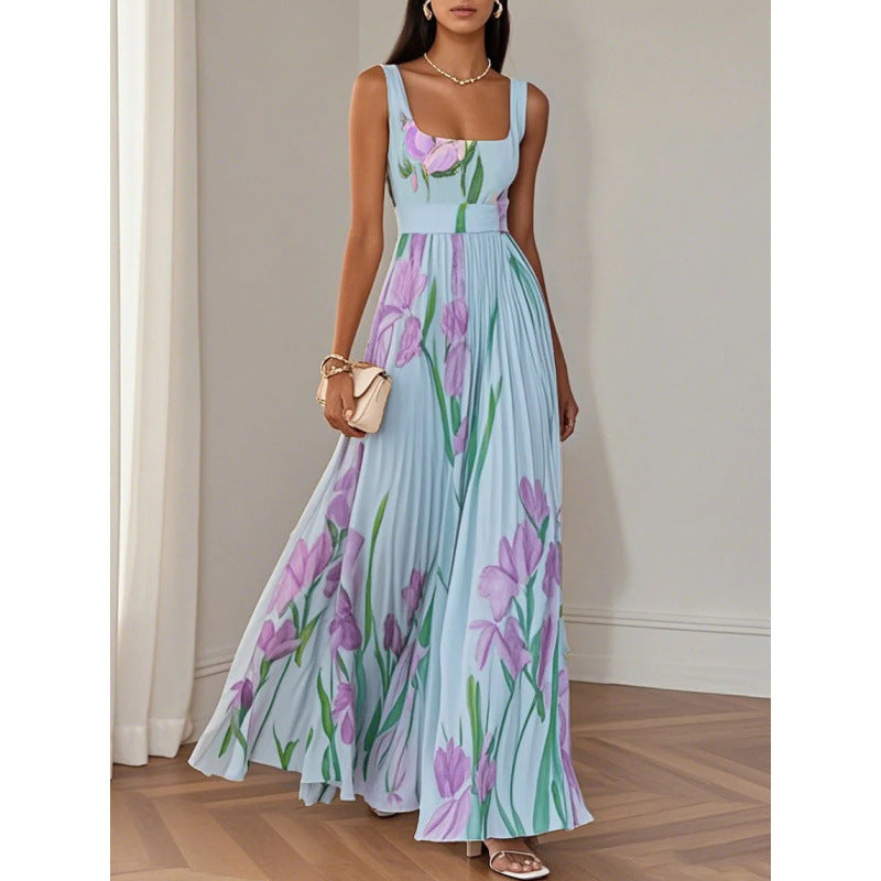 floral pleated dress