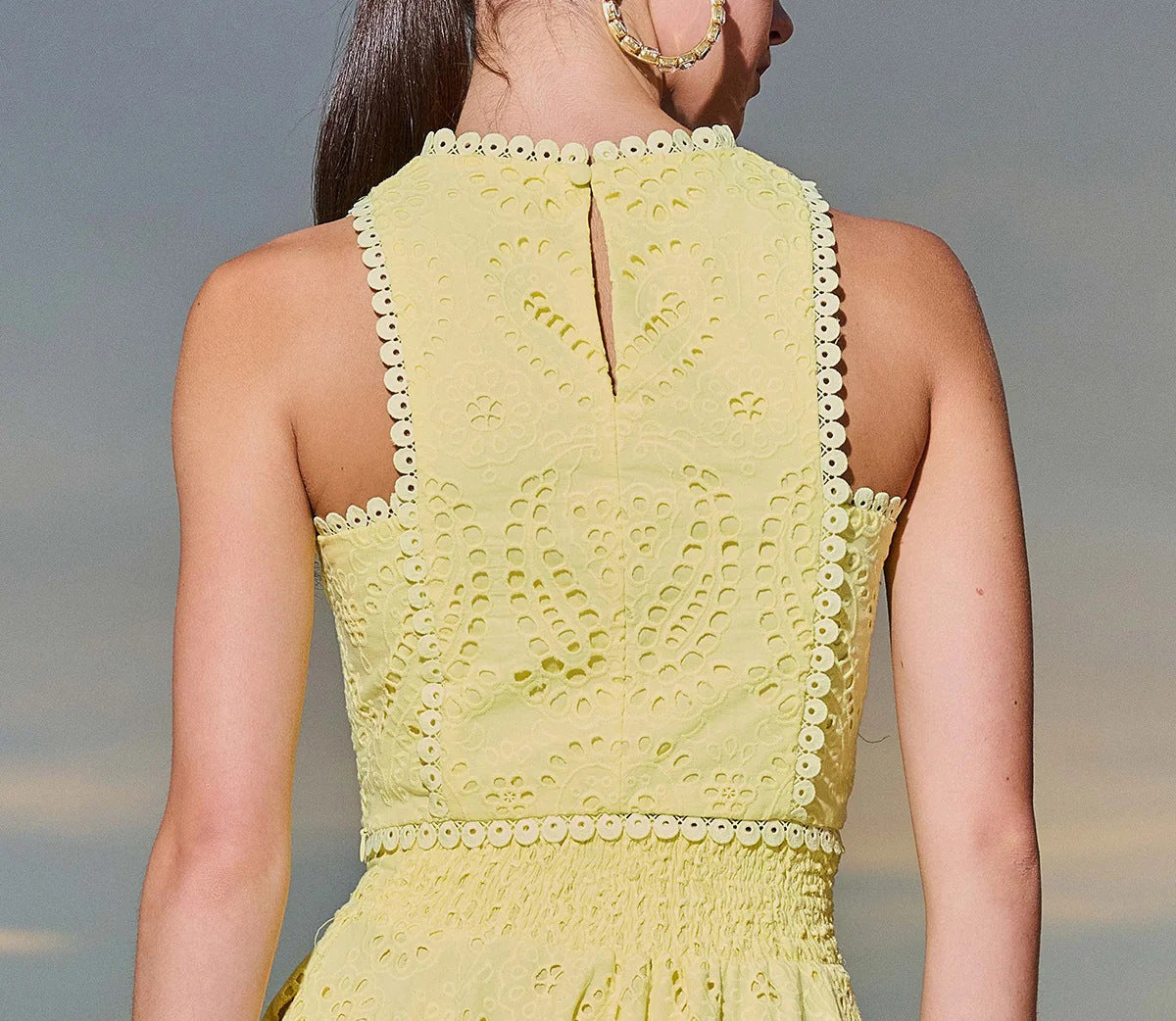 detailed eyelet two-piece set