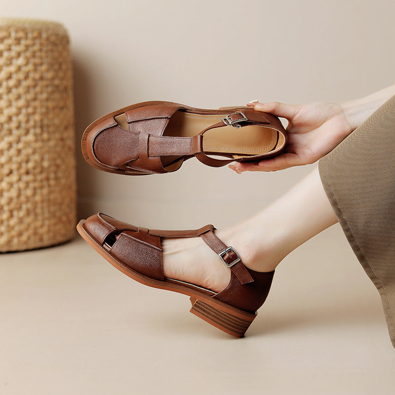 women's thick-heeled shoes