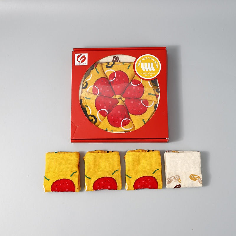 sushi or pizza sock gift set