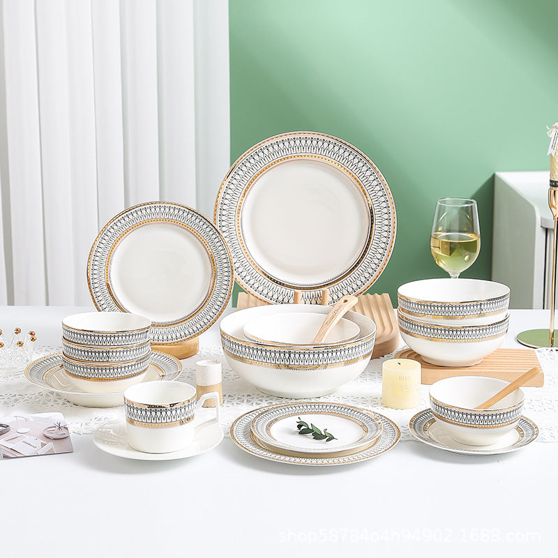 Ceramic tableware, plates, bowls