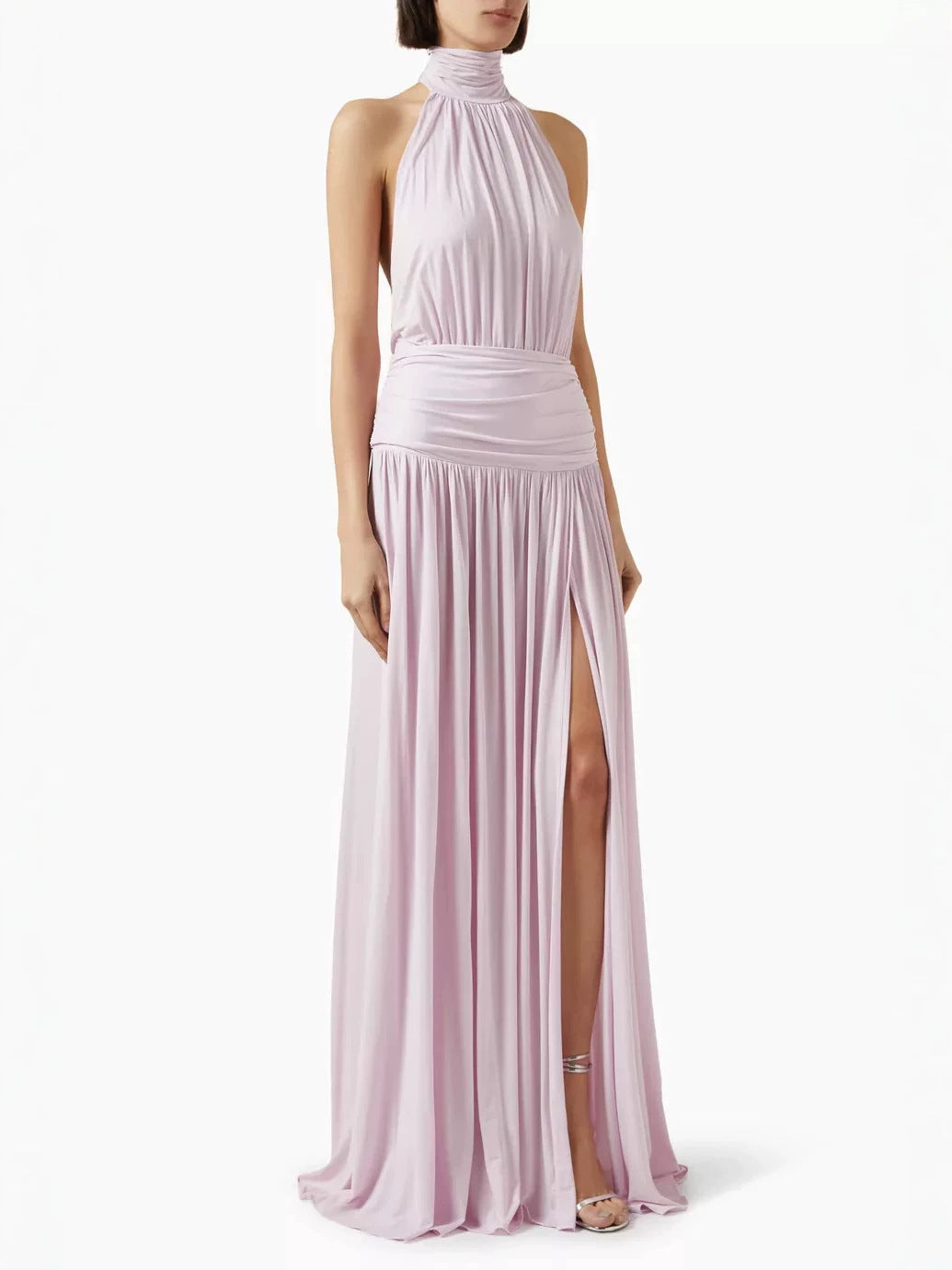 backless halter dress