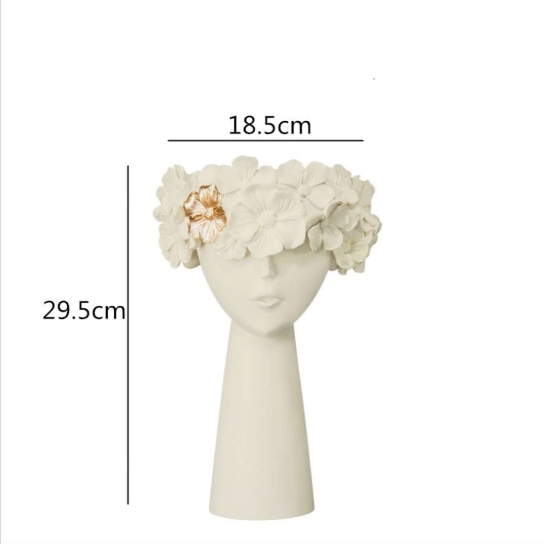 Nordic girl vase decoration
