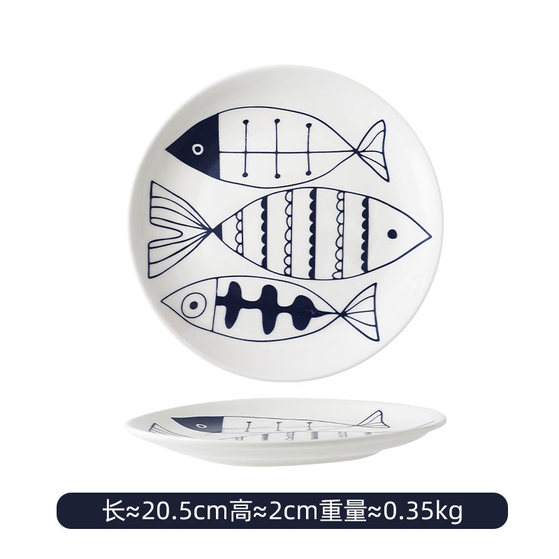 hand-painted ceramic plates