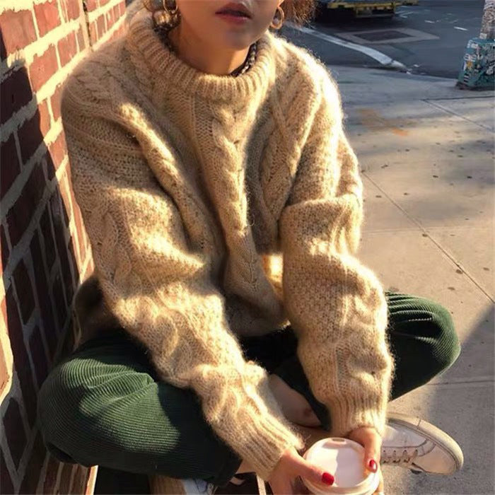 cable knit chunky sweater