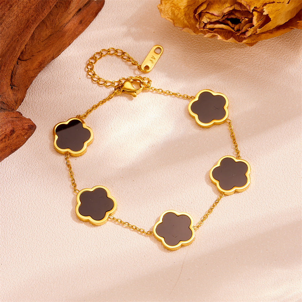 Plant Fritillaria five-leaf petal bracelet