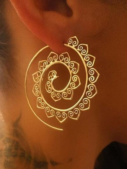 Spiral Earrings Exaggerated Swirl Ear Jewelry