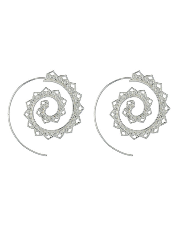 Spiral Earrings Exaggerated Swirl Ear Jewelry