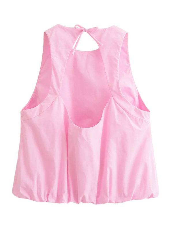 Balloon Pink Sleeveless Tank Top
