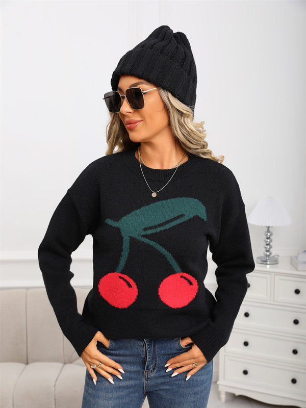 Cute Cherry Casual Pullover sweater