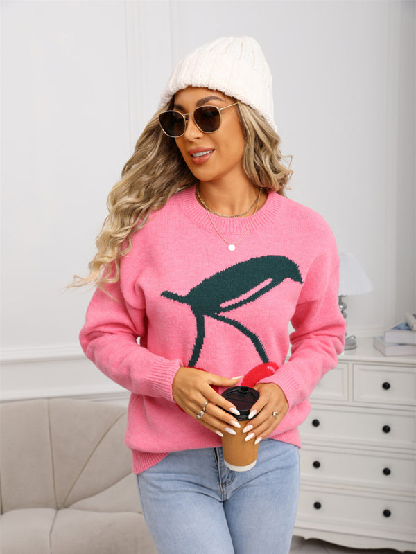 Cute Cherry Casual Pullover sweater