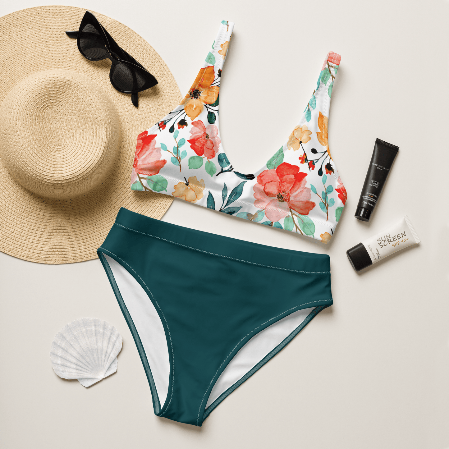 Watercolour Flowers | Floral Bikini